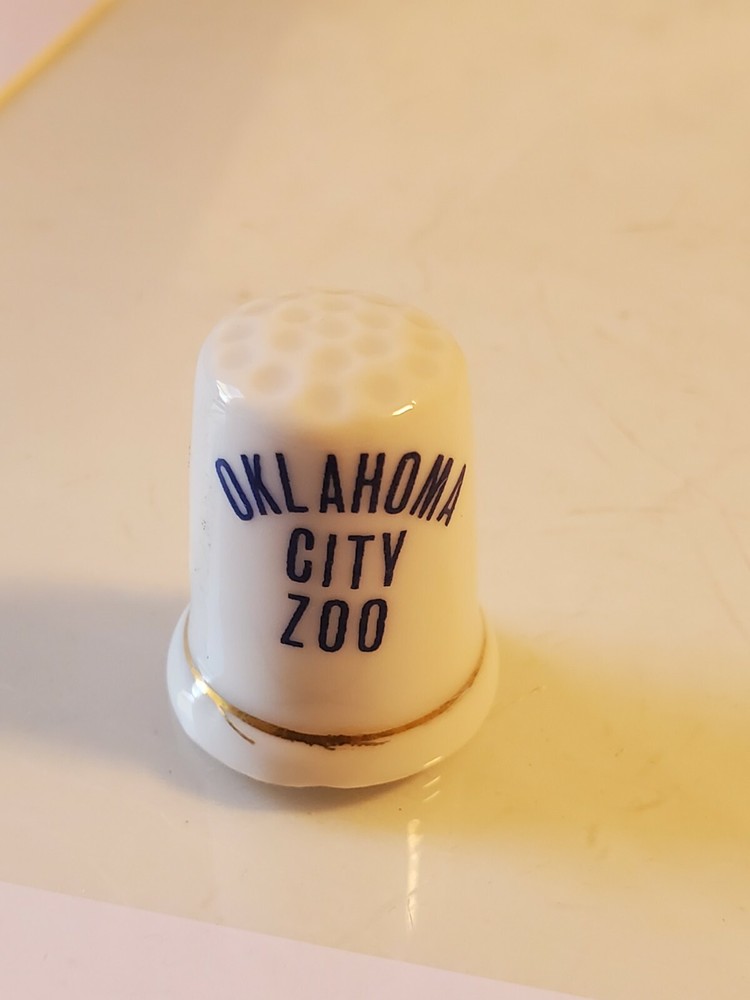 Vintage okc Zoo Thimble NWT NEEDS A BATH box7