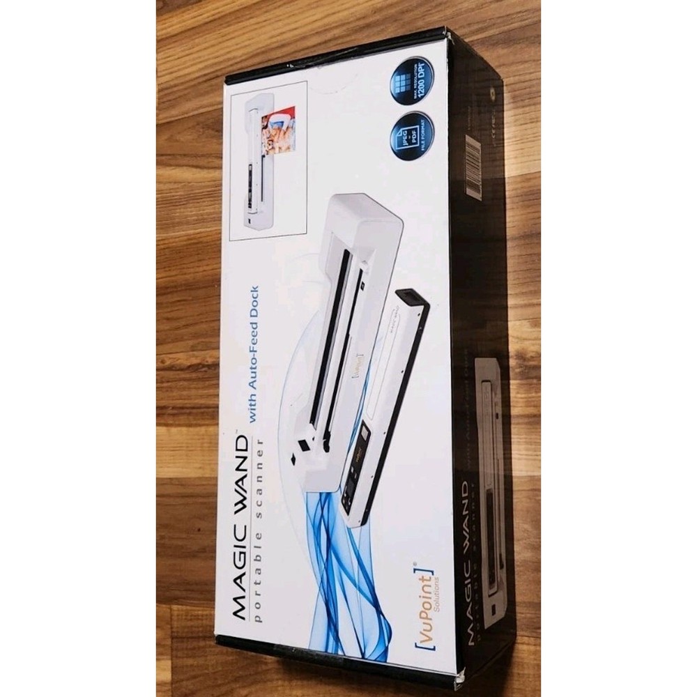VuPoint Magic Wand Portable Scanner with Auto-Feed Dock (White)