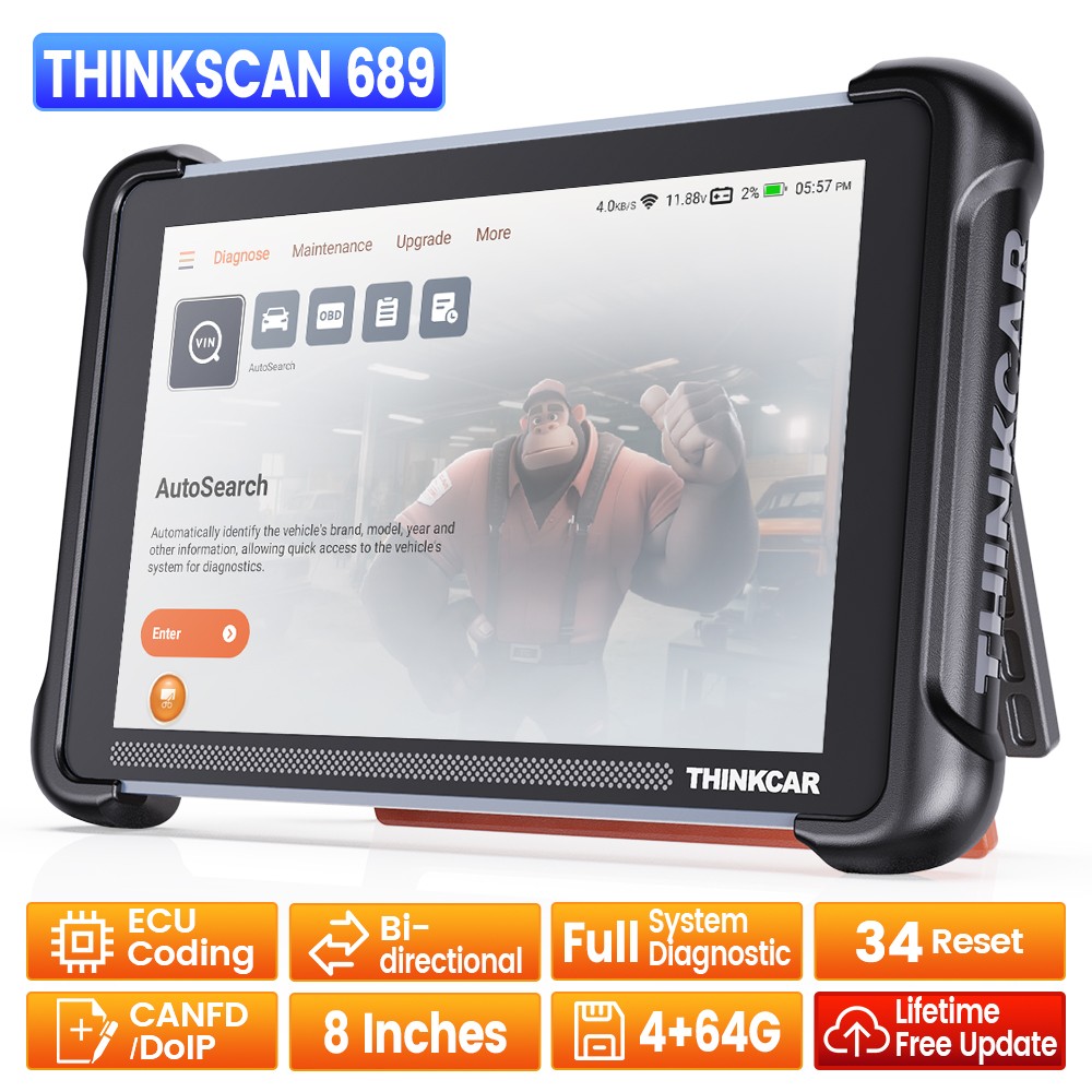 2026 ThinkScan 689 Bidirectional Car Coding Full System Diagnostic Scanner Tool