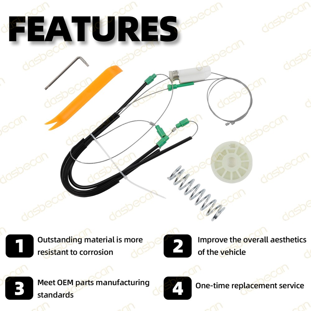 Front Left Driver Window Regulator Repair Kit For Chevy Corvette C6 2005-2013