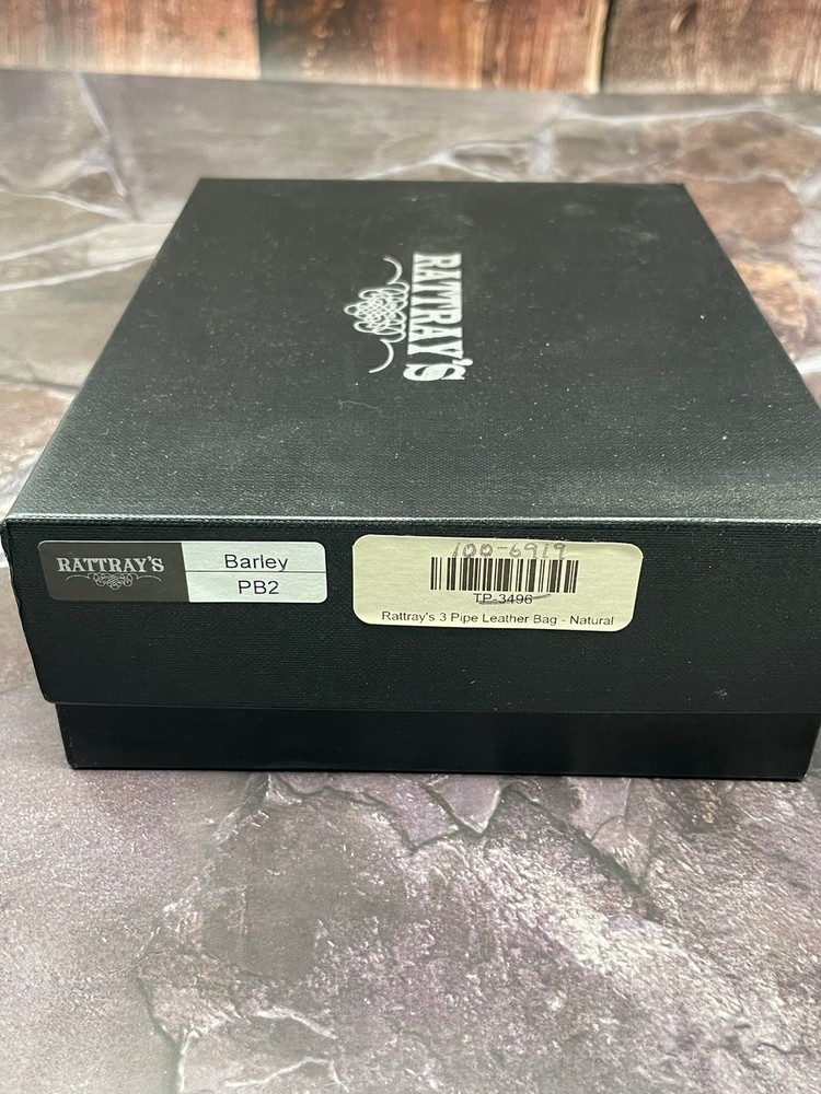 Rattray's Barley PB2 Natural 3 Pipe Leather Bag