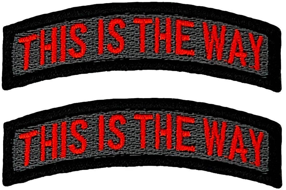 THIS THE WAY ROCKER TAB EMBROIDERED MORALE PATCH |2PC HOOK BACKING   3"