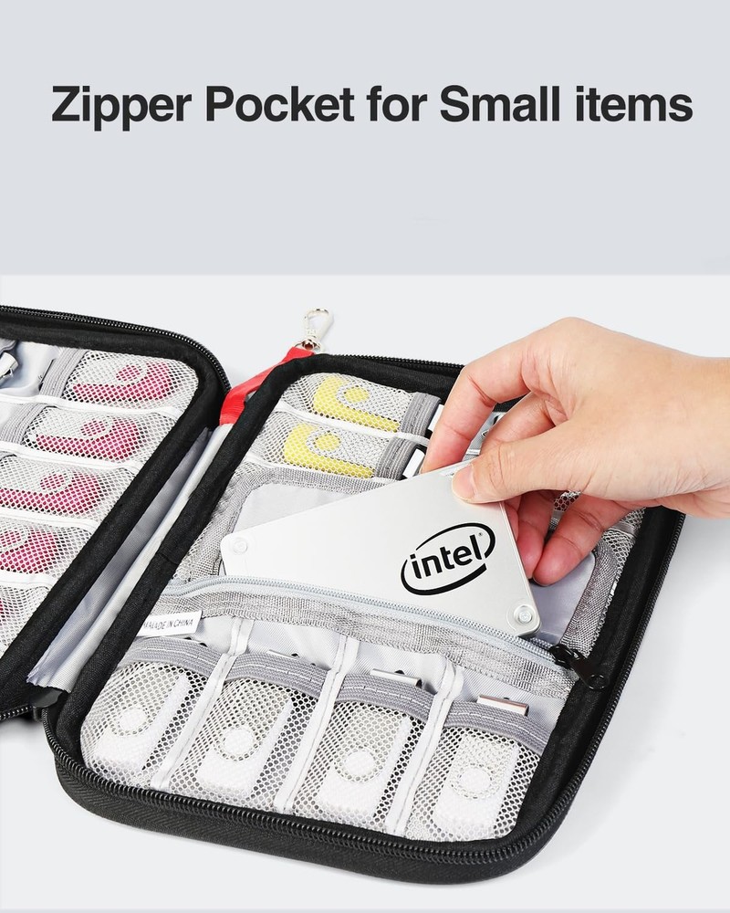 Luxtude USB Flash Drive Case with Labels, Portable USB Case Organizer, Flash ...