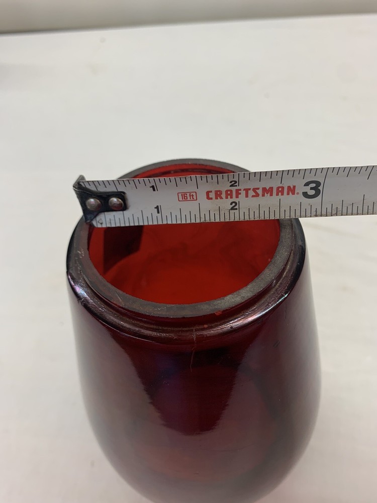 Vintage Ruby Red Glass Railroad Lantern Globe Replacement