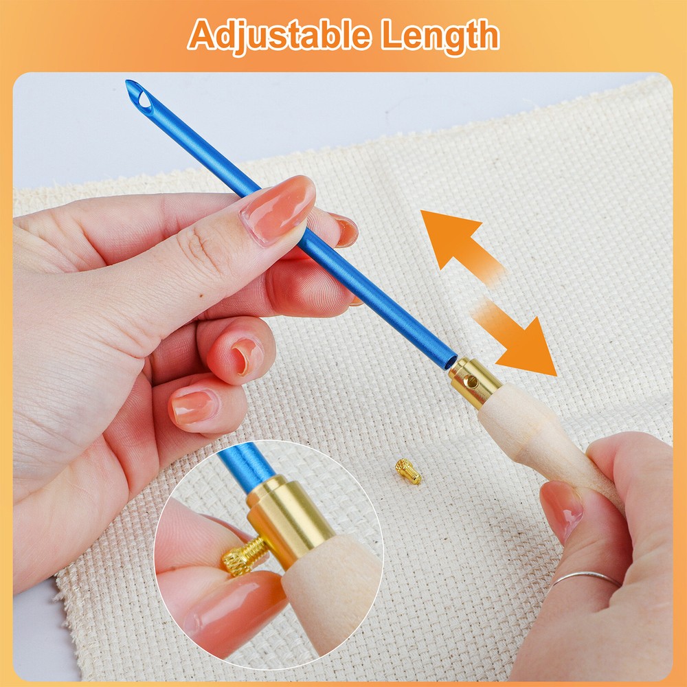 35pcs Punch Needle Embroidery Kit Sewing Tool for Floss Cross Stitching Beginner