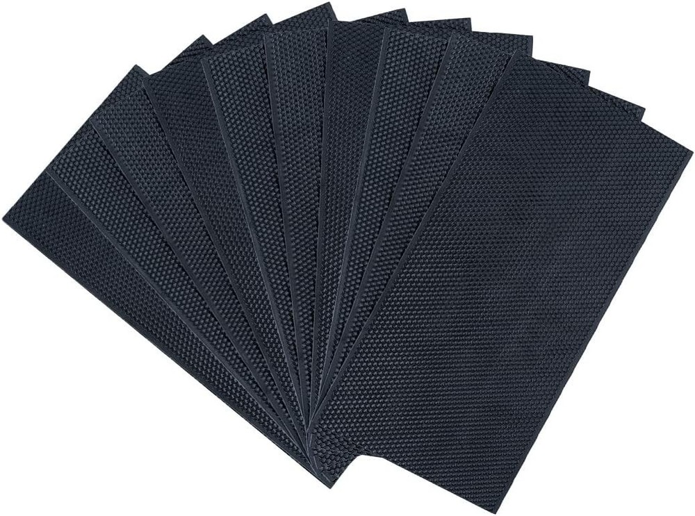 Natural Beeswax Coated Deep Foundation Sheets for Easy Beekeeping - 10 Pack
