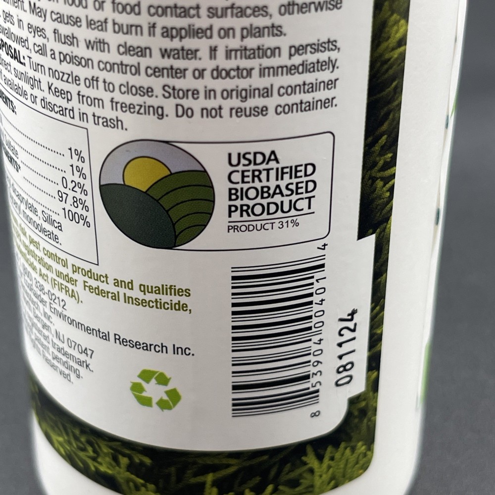 EcoRaider Bed Bug Killer 16oz Plant Based Spray Cedar Scent Sealed