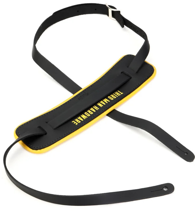 Fender x Third Man Hardware Leather Guitar Strap - Black/Yellow