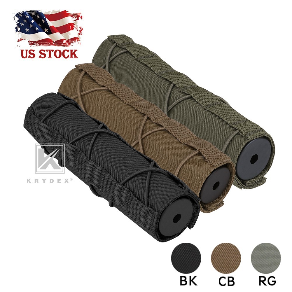 KRYDEX 7inch 18cm Suppressor Cover Tactical Protect Sleeve Wrap Airsoft Hunting
