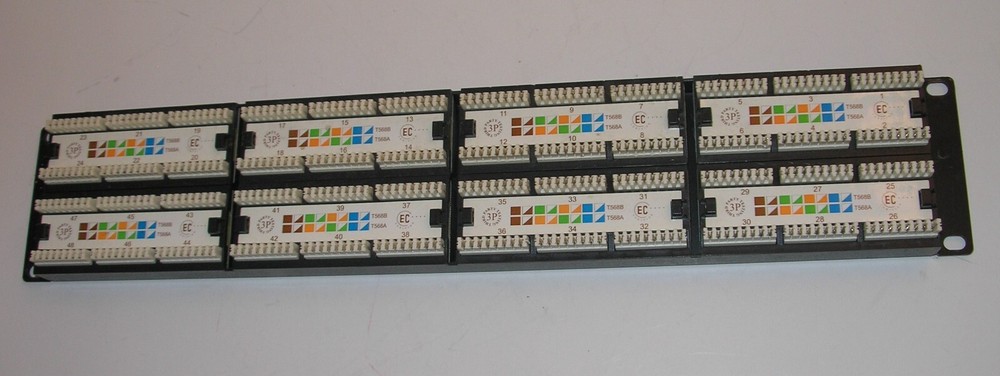 CAT6 Rackmount or Wallmount 48-port Cat6 Patch Panel- unbranded