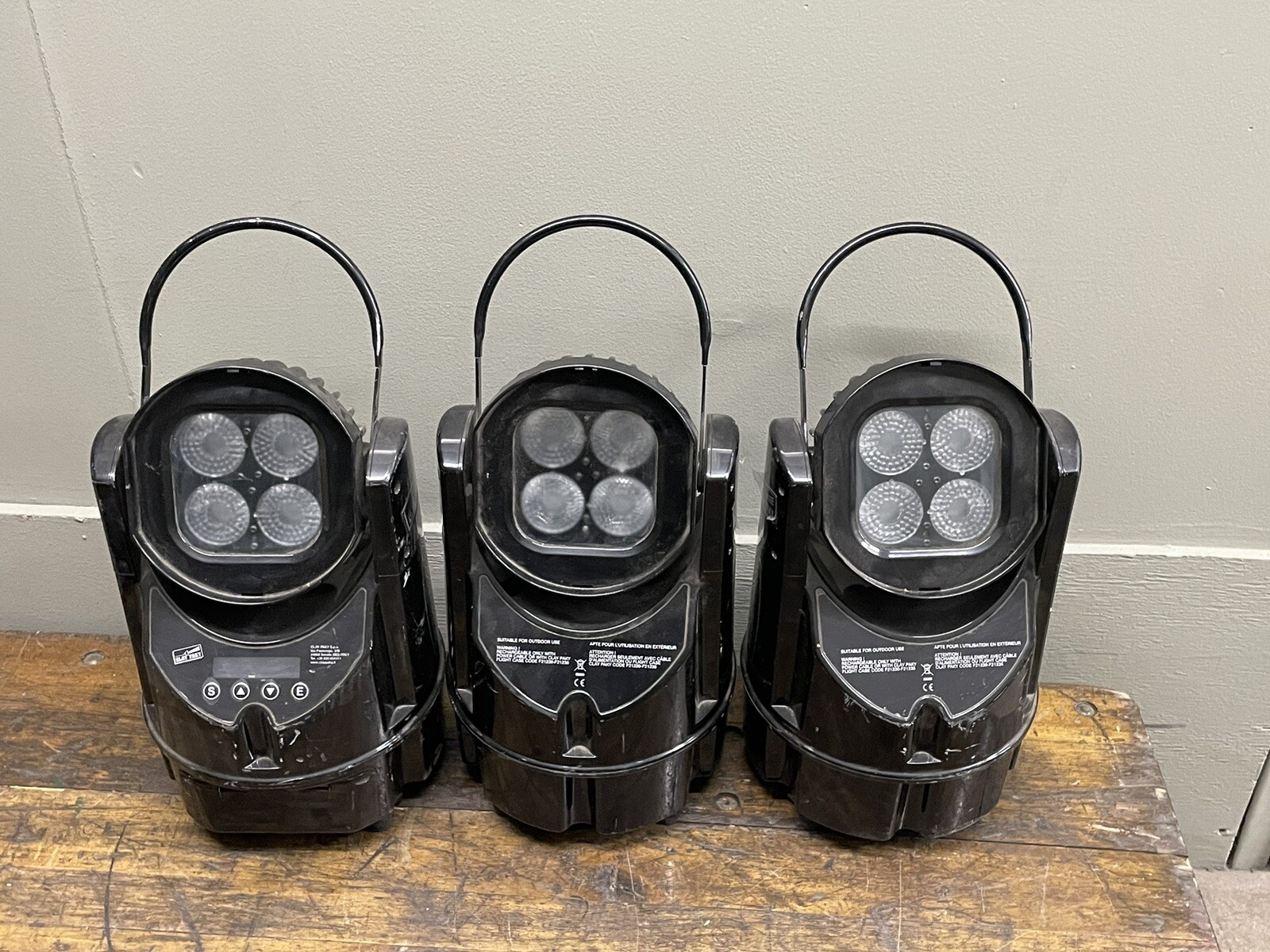 Clay Paky GlowUp TW Uplight Free Shipping Lot Of 3 UNTESTED