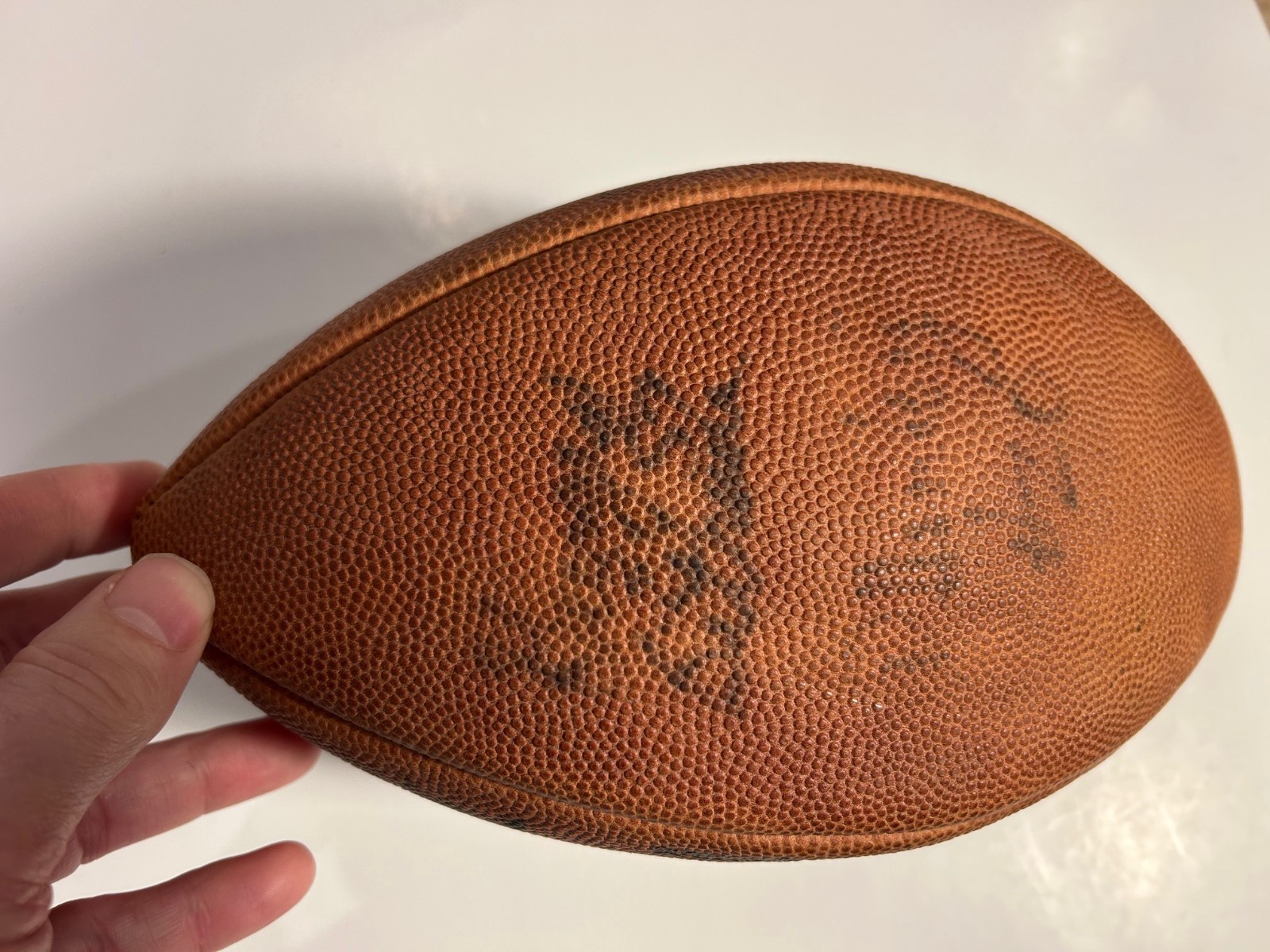 Jim Everett NFL Game Presentation Ball AUTOGRAPHED, Rams - 1989 NFC PLAYOFFS!