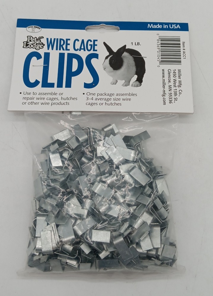 Pet Lodge - Wire Cage Clips, 1 Lb. Pkg.