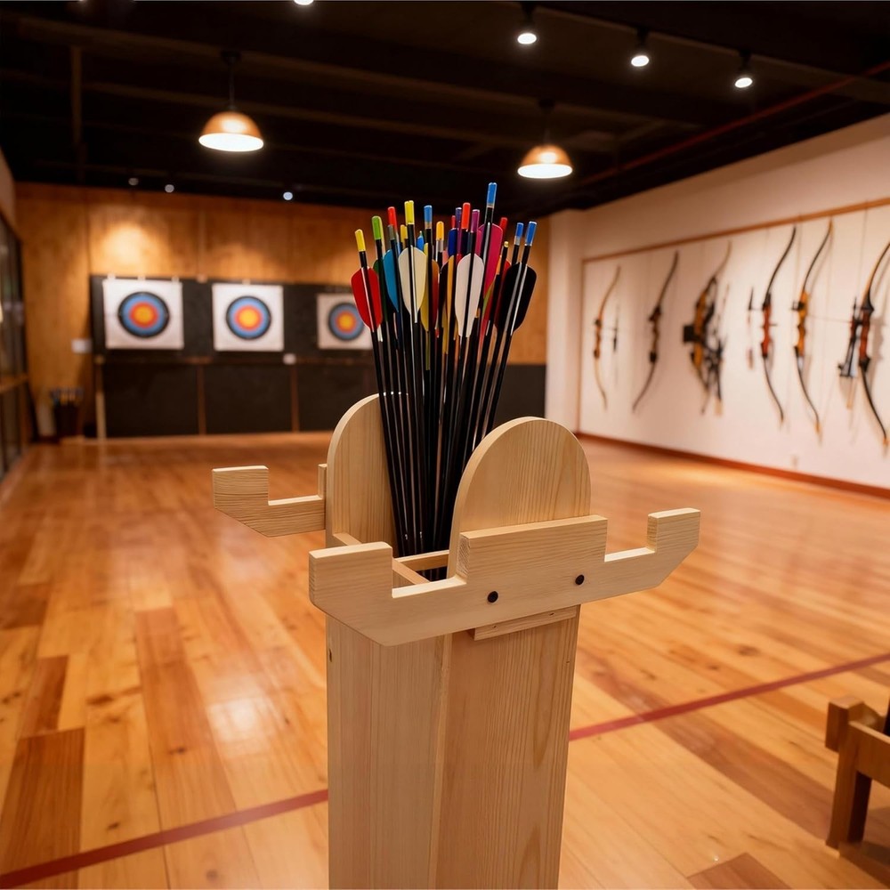 Traditional recurve Composite Solid , Floor-Standing Vertical Exhibition, Arc...
