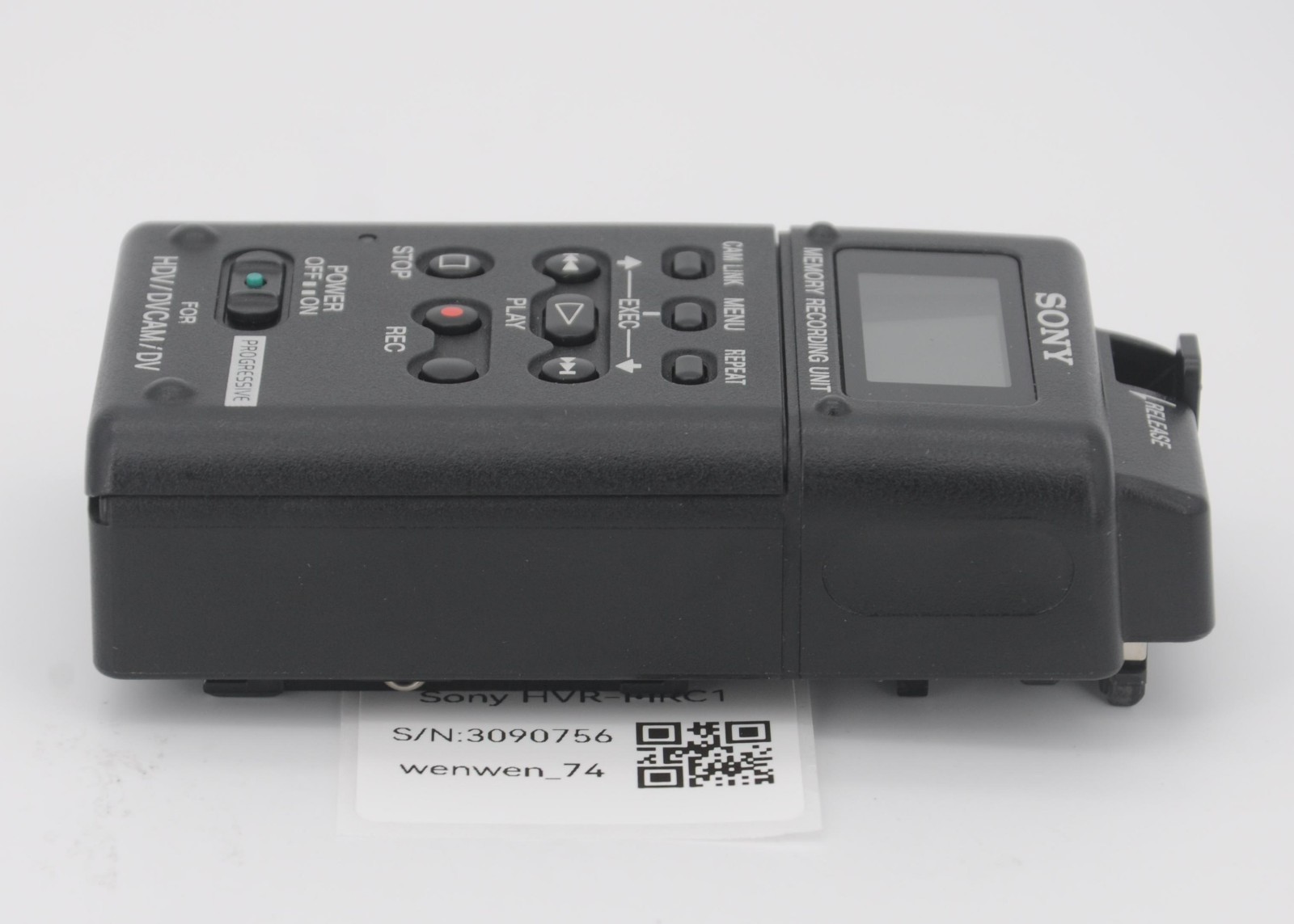 Near Mint -Sony HVR-MRC1 Memory Recording Unit With 16GB CF Card (No Cradle)