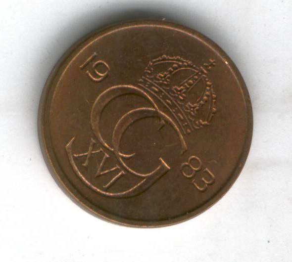 Coin 311 Sweden 1983 Value 5 ore