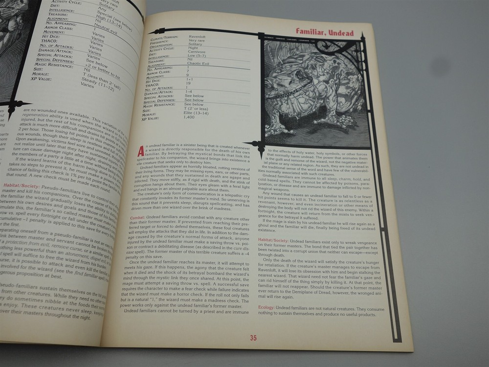 Advanced Dungeons & Dragons, AD&D: Ravenloft Monstrous Compenium Appendix III