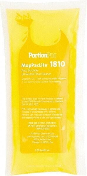 Portion Pac 1810 MopPacLite (60 2.75oz Packets) pH Neutral Floor Cleaner