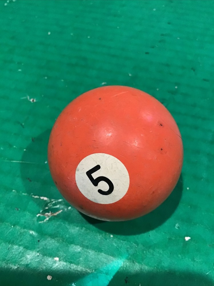 VTG Replacement Billiard Pool Ball 2 1/4" Diameter Number 5 Orange Solid (A)