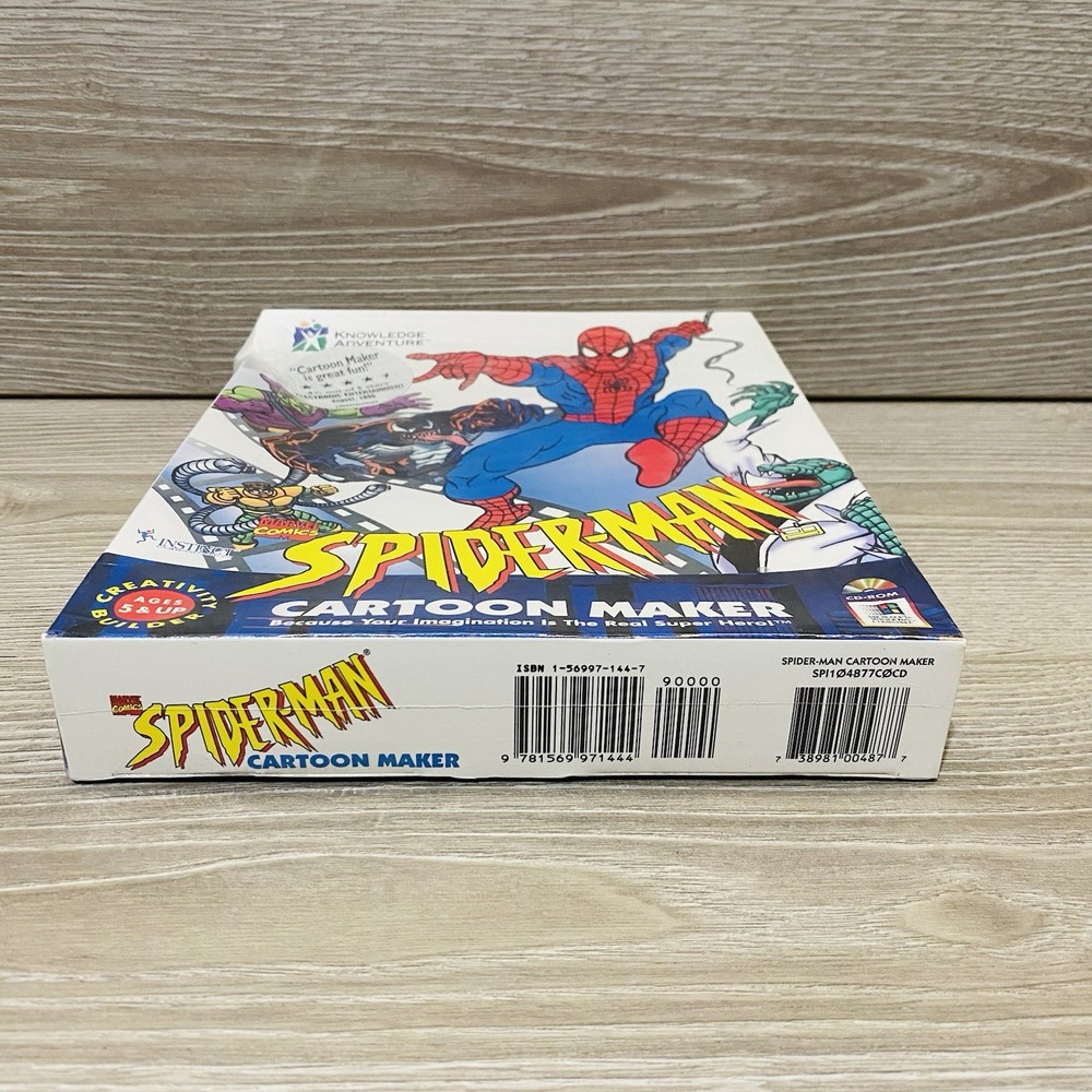 Spiderman Cartoon Maker PC CD Sound Effects Animation Knowledge Adventure Marvel