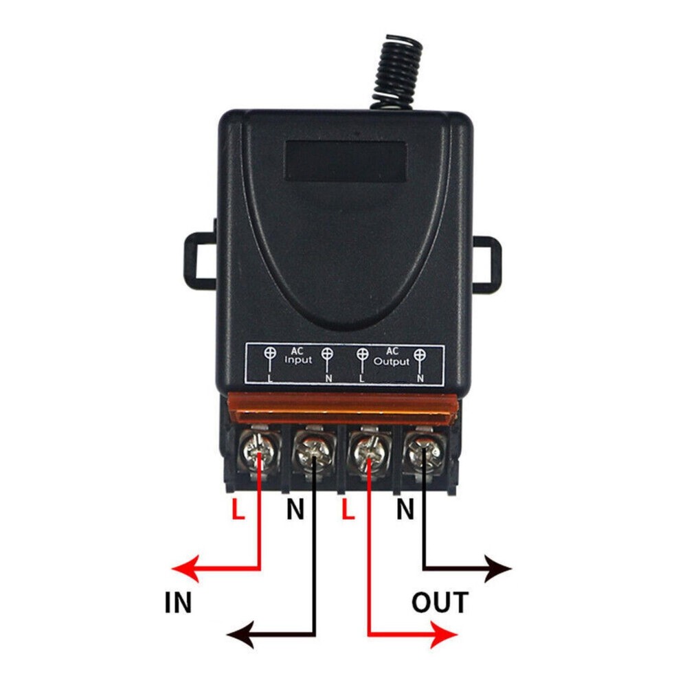 1Pcs AC 90-220V 30A RF Relay Wireless Remote Control Switch + 433MHz Remote