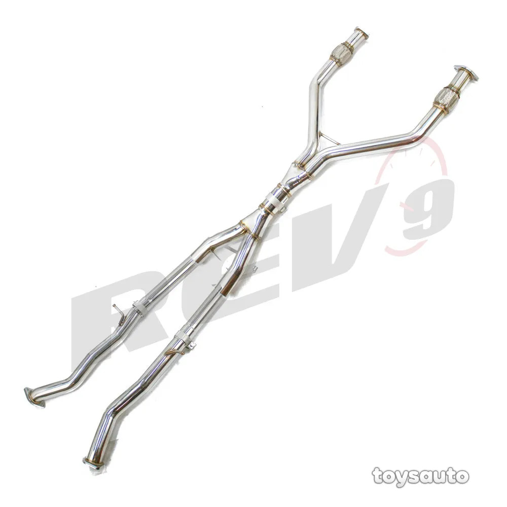 Rev9 Stainless Catback Y Pipe Exhaust *No muffler* for 3.0T Q60 17-22, Q50 16-23