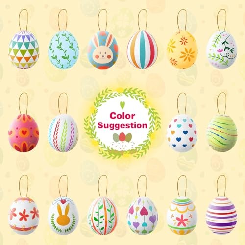Easter White Eggs Painting Kit-Paintable Flocking Eggs 28 Flocking White Eggs
