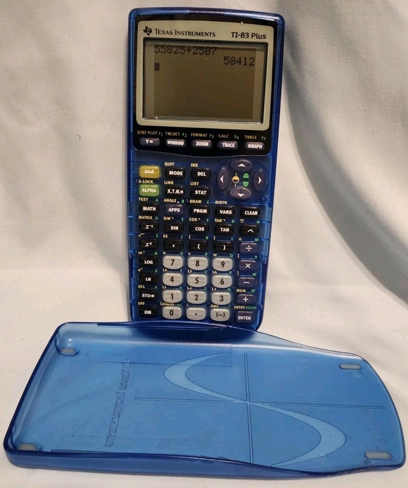 Texas Instruments TI-83 Plus Silver Edition Graphing Blue CalculatorTested Works