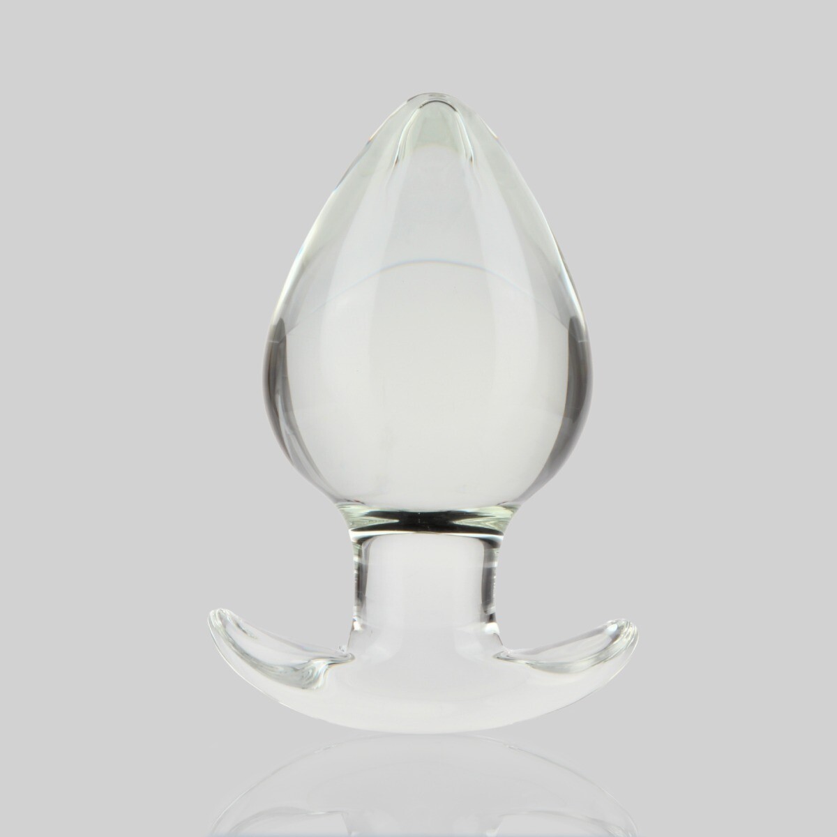 2.6" Extra Wide Thick Weighted Heavy Duty Wearable Glass Anal Butt Plug Dildo