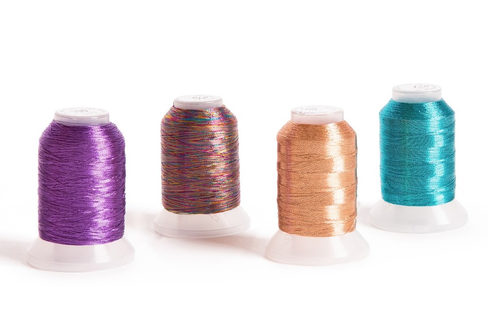 18 Spools METALLIC Embroider Machine Thread - Thread Nets for Easy Embroidery