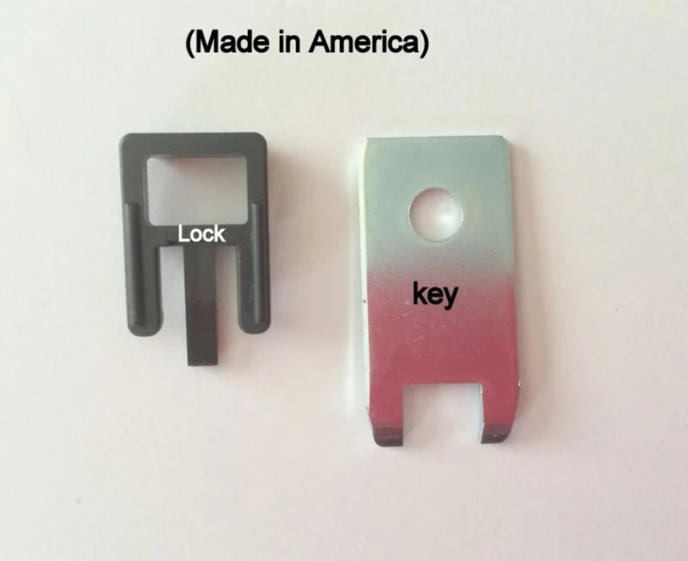 (250 PACK) Black Peg Locks. Only Fits Our Plastic Pegboard Hooks (With 12 Keys)