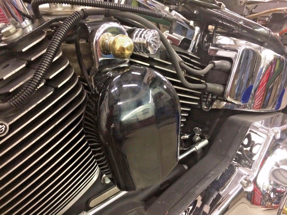 BRASS BALLS ! harley hd horn mounting nut mount solid accent bobber