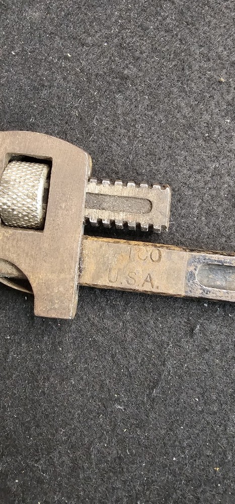 Vintage Worth 8 Inch Pipe Wrench Stillson Pattern