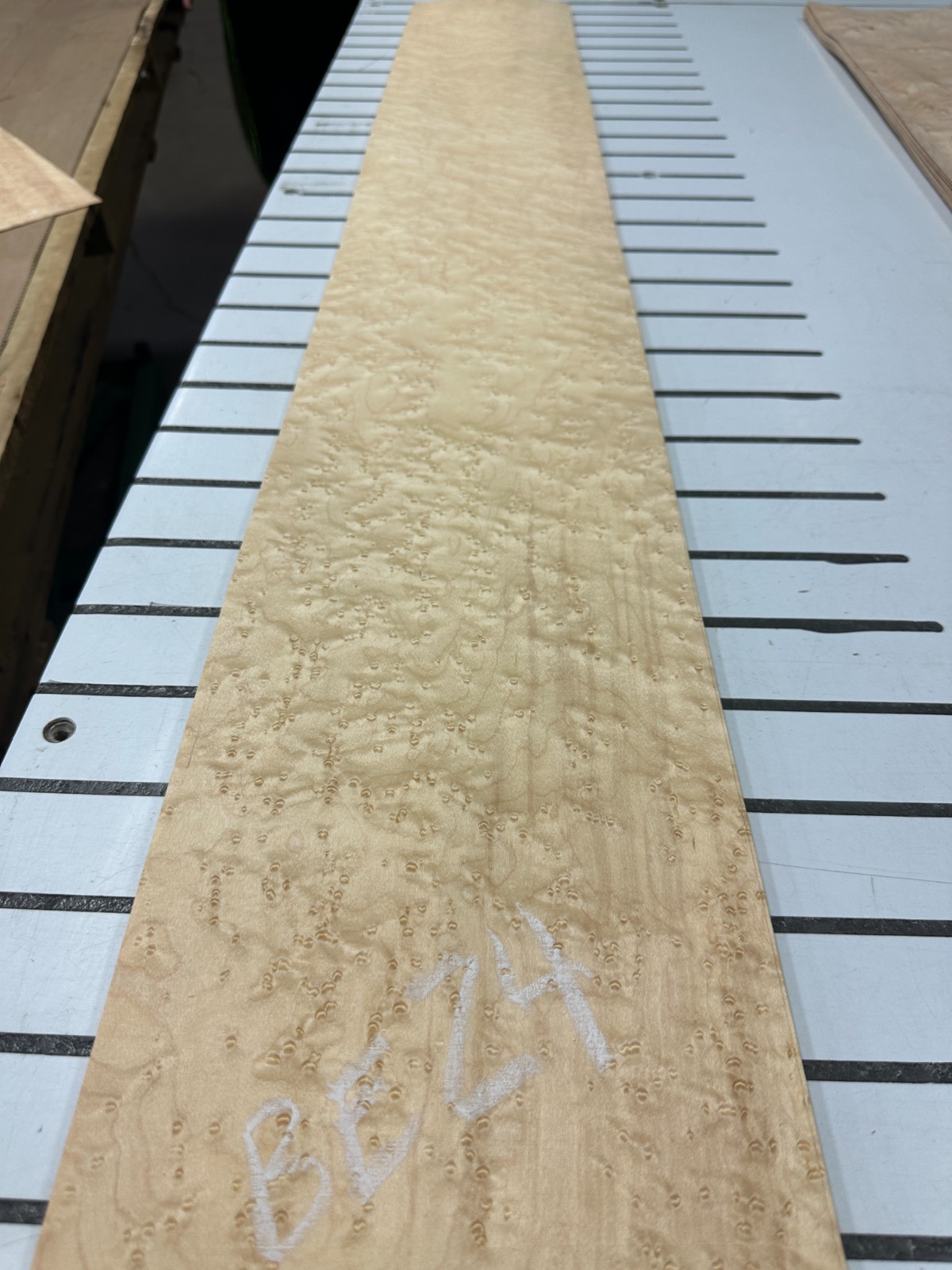 Birdseye Maple Raw Wood Veneer 2 sheets 63" x 8'' BE24