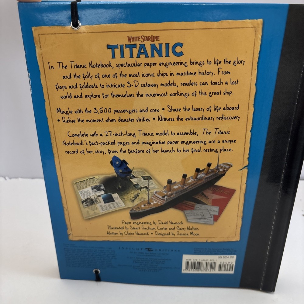 The White Star Line Titanic Notebook Pop Ups ,flaps Foldouts 2011 EUC