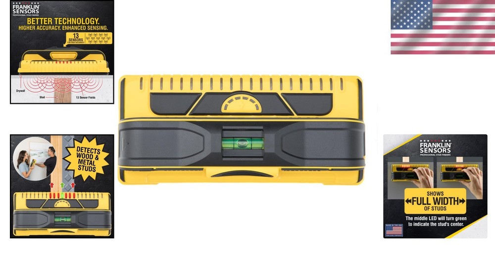 ProSensor M210 Durable Stud Detector with Live Wire Meter - 1.7" Sensing Depth