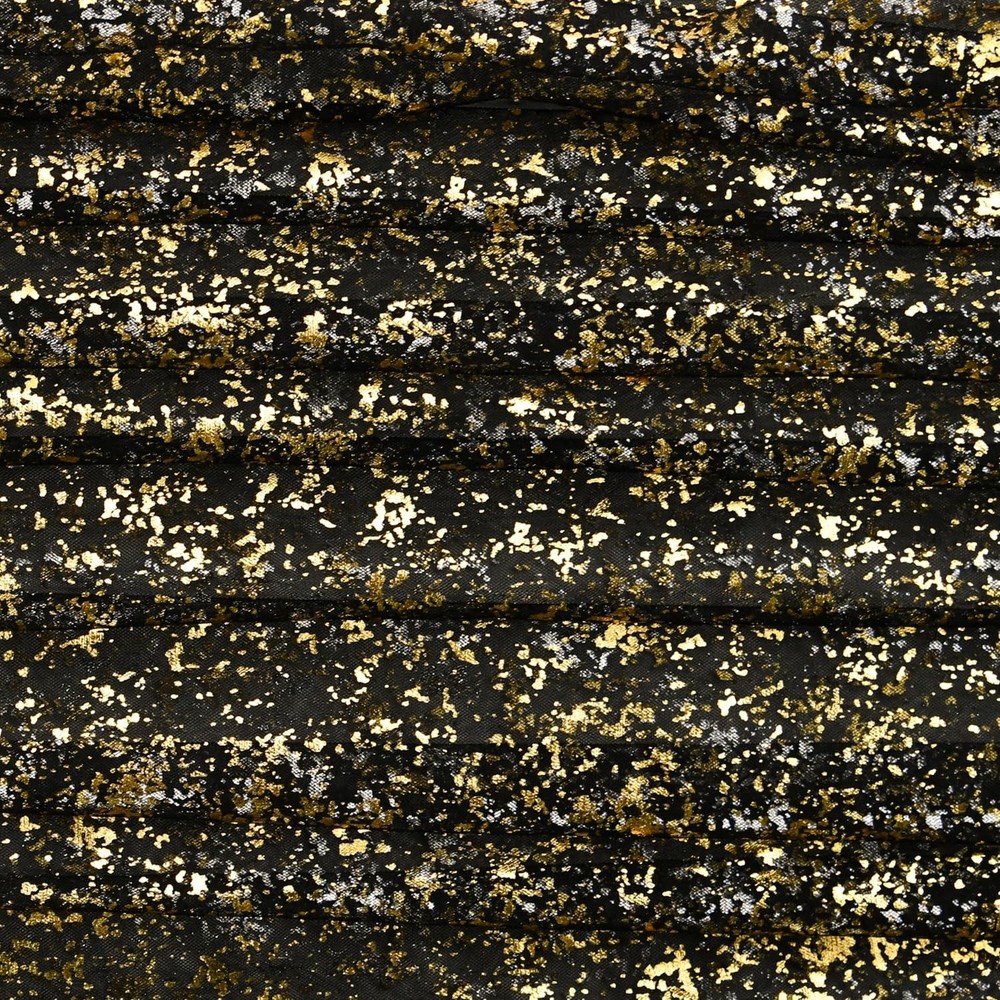 Black Gold Gauze Tablecloth 60x104 Inch Rectangular Sequin Glitter Metallic