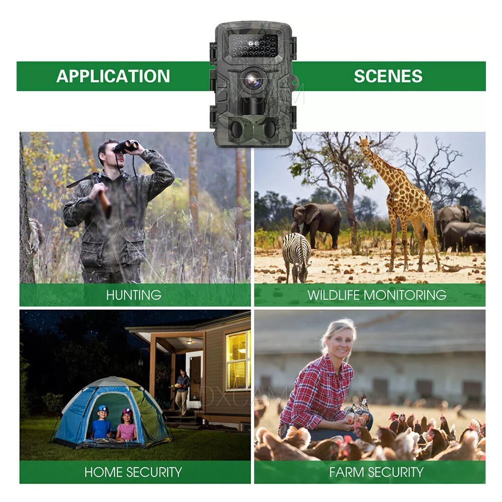 4K Trail Camera 36MP Wildlife Hunting Night Vision Motion Waterproof Cam