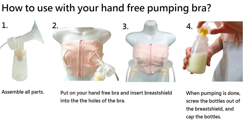 Breast Pump Kit (Include 2 Collection Bottles, 2 Extra Large Breastshields.