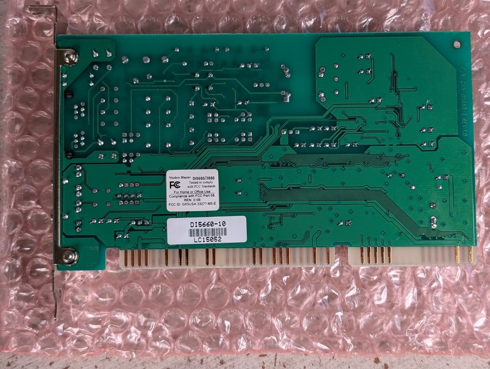 Creative Modem Blaster V.90 DI5660 ISA 16-Bit w Box Manual NO SOFTWARE