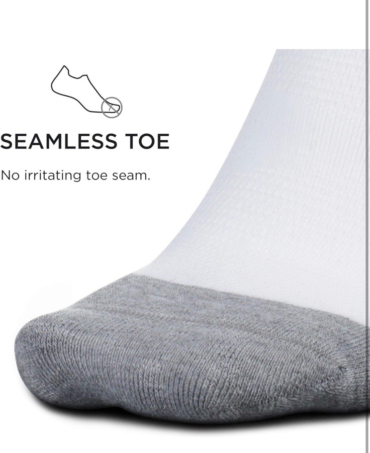 3 Pairs Feetures Elite Light Cushion No Show Tab Socks Medium - Unisex