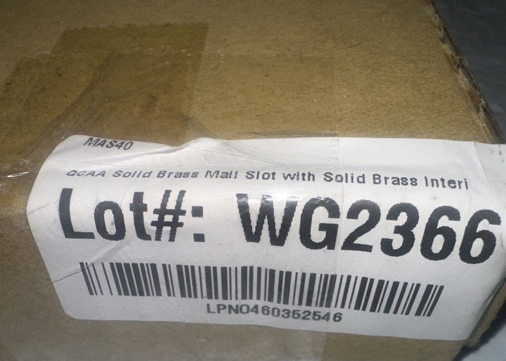 QCAA Solid Brass Mail Slot, with Solid Brass Interior Frame, 10" x 3", Antique B