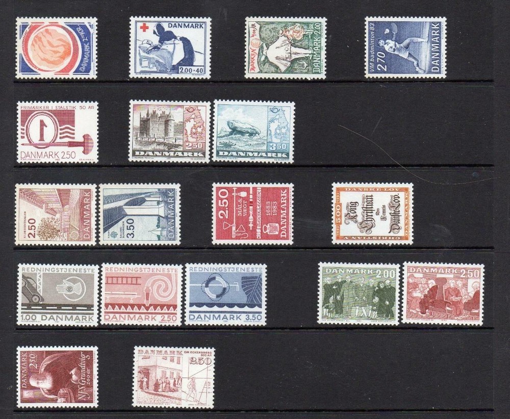 DENMARK MNH 1983 COMPLETE COMMEMORATIVE YEAR SET