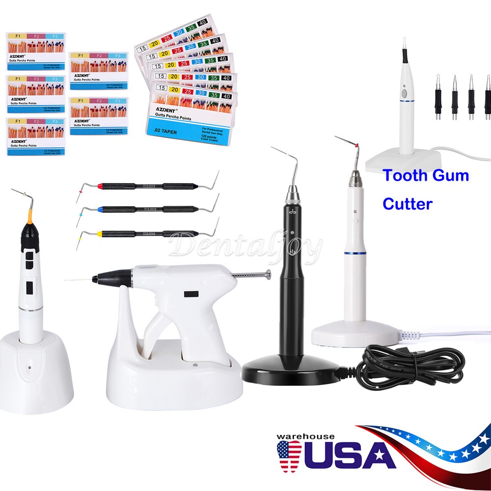Dental Endo Obturation System Heated Pen+Tips /Hand Plugger /Gutta Percha Points
