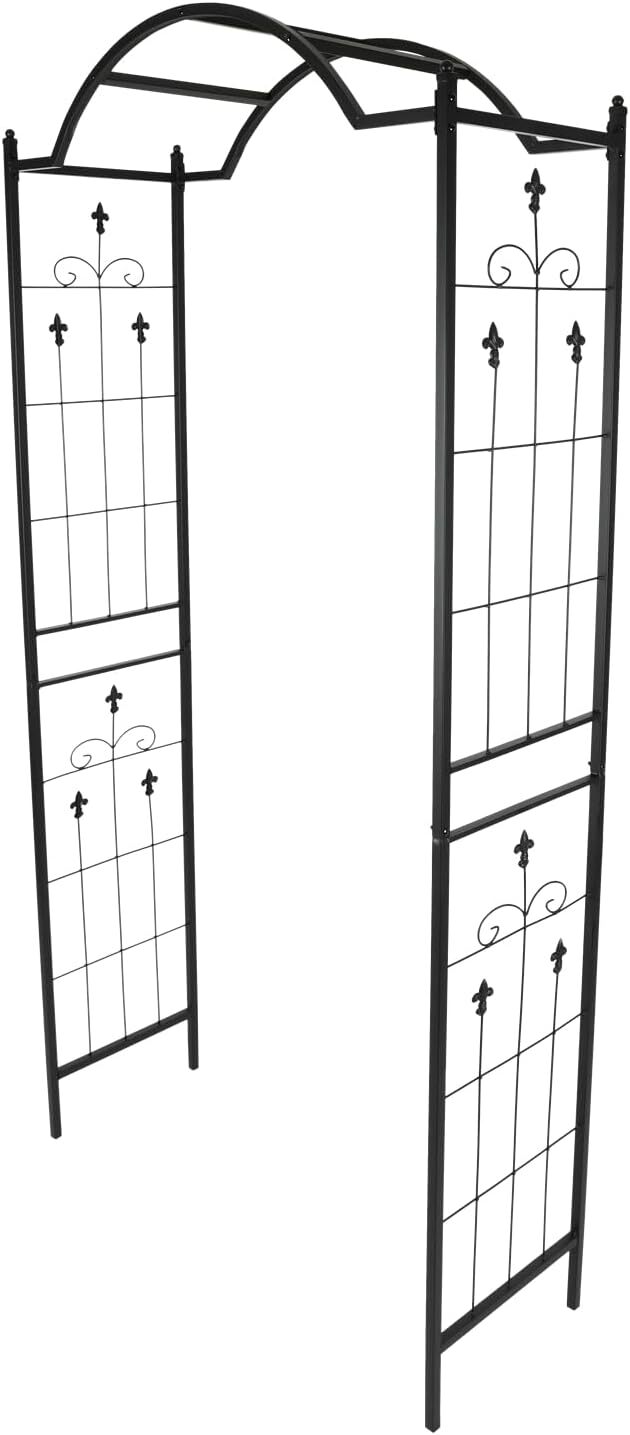 Metal Garden Arch 7.6'' High x 3.7'' Wide Outdoor Garden Lawn Backyard Patio