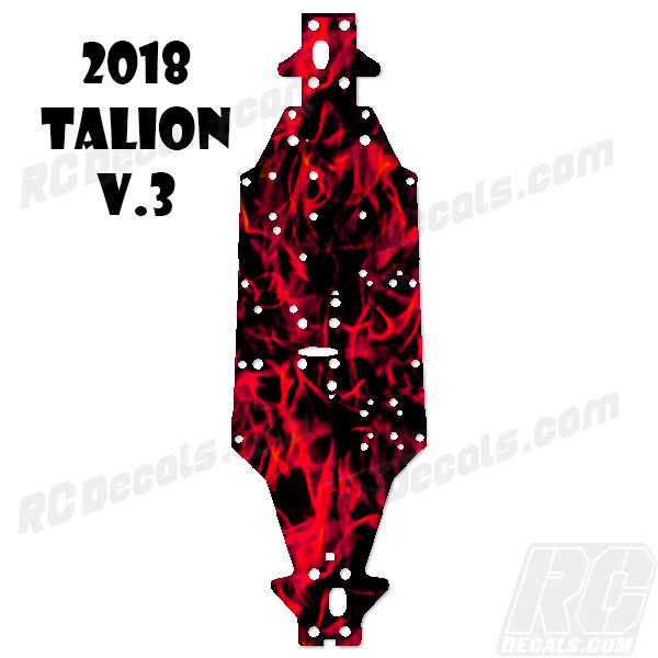 2018 Arrma Talion 6S BLX AR320444 Chassis Protector Flames Red