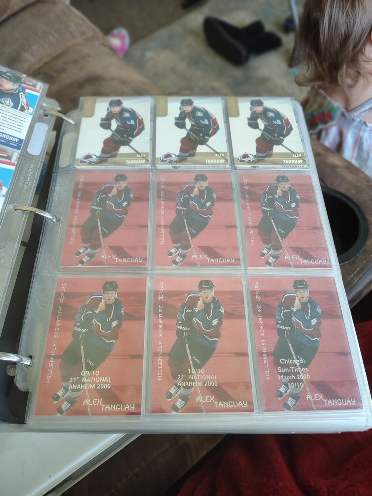 binder Alex Tanguay cards