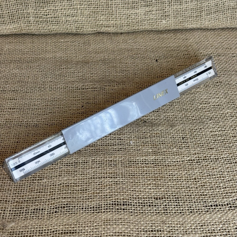 Linex 303 Triangular Graphics Engineering Drawing ruler in original case