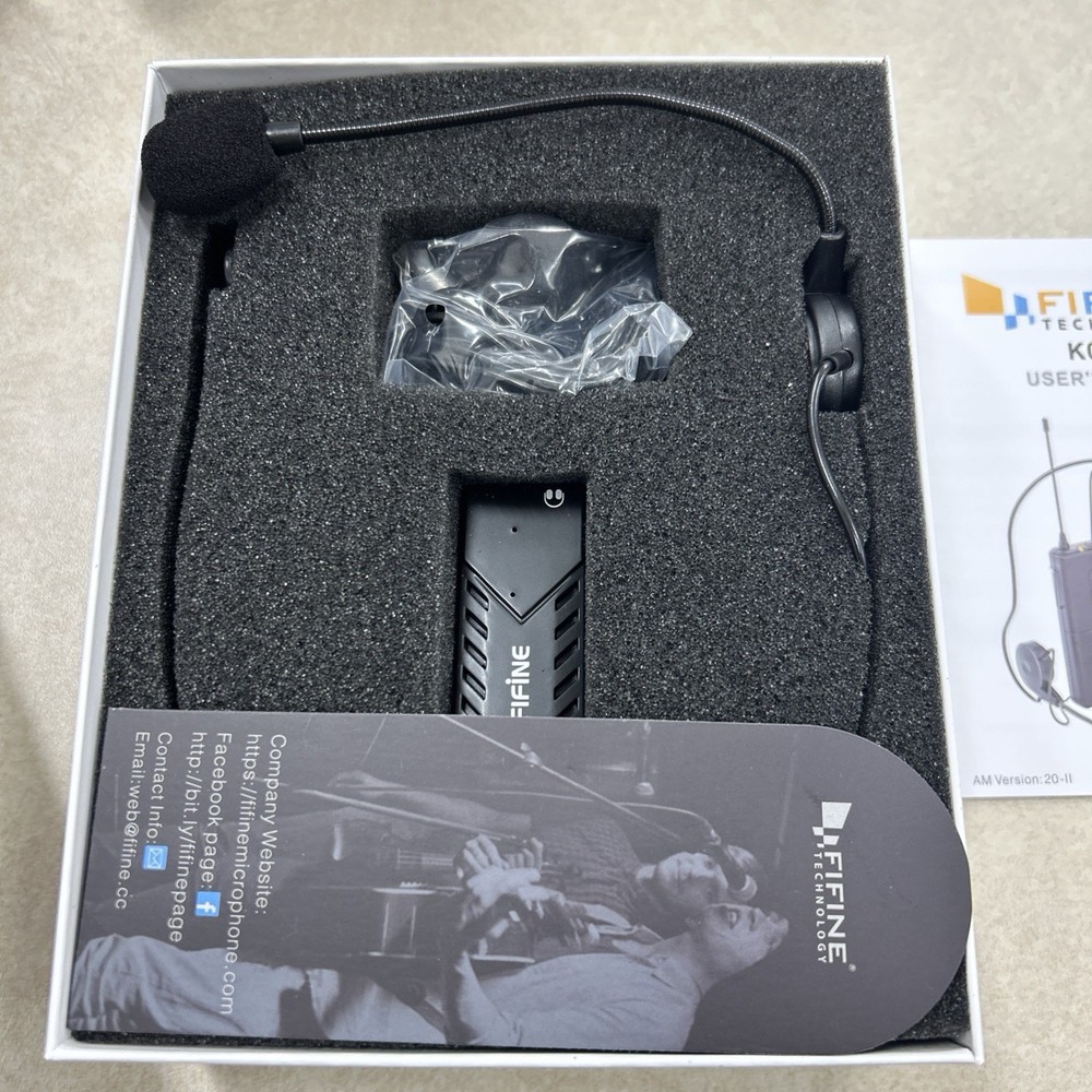 Fifine Technology Wireless Microphone Mic System Model K031 B
