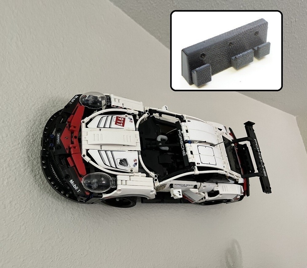 Wall Mount Bracket for Lego Technic Porsche 42096 (Vertical or Horizontal)